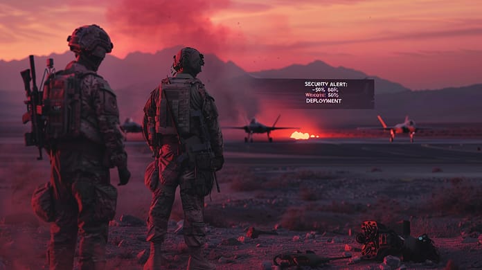 u6217379899_Ultra-realistic_dusk_scene_at_Ain_al-Asad_Airbase_b5fdfa52-15ed-459b-a438-6407c5c23f35_3 قاعدة عين الأسد الجوية: التاريخ، الأهمية، والأحداث الحالية