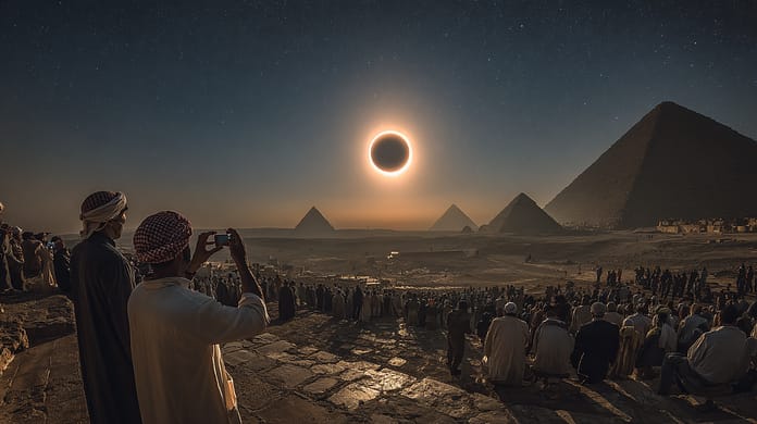 u6217379899_A_breathtaking_total_solar_eclipse_over_Egypts_ic_1a6a733c-2ea7-46fb-9b34-4d10a5569b37_0 كل ما تحتاج معرفته عن كسوف الشمس