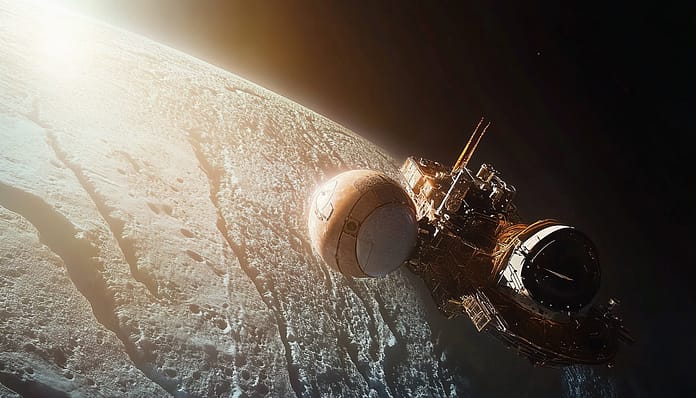 NASA’s Europa Clipper: Exploring Jupiter’s Moon for Signs of Life NASA’s Europa Clipper spacecraft nearing Jupiter’s moon, Europa, to study its icy shell and subsurface ocean in a mission to search for signs of life.